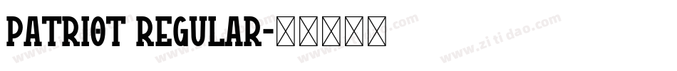 Patriot Regular字体转换